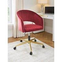 Very Home Solar Fabric Office Chair - Burgundy/Gold - Fsc Certified