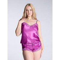 Boux Avenue Amelia Satin Cami Pyjama Set - Purple