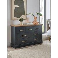 Very Home Shenfield 3 + 4 Drawer Chest - Graphite/Wood Effect - Fsc Certified