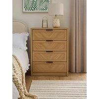 Very Home Chevry 4 Drawer Chest - Oak