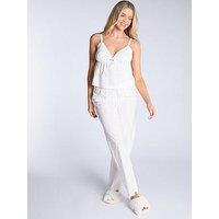 Boux Avenue Broderie Cami & Pant Pyjama Set - White