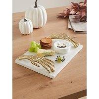 Very Home Skeleton Hands Marble Tray 30Cm