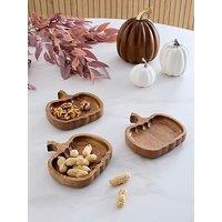 Very Home Set Of 3 Pumpkin Mini Trays