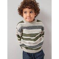 The Very Collection Boys Drop Shoulder Knitted Jumper - Green