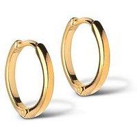 Enamel Copenhagen Classic 10 Mm Gold Plated Sterling Silver Hoops