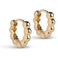 Enamel Copenhagen Small Gold Plated Sterling Silver Ball Hoops