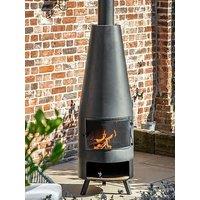 Gallery Direct Foligno Chiminea With Pizza Shelf 500X500X1865Mm
