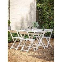 Gallery Direct Lindos White Folding Dining Set
