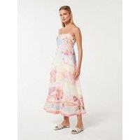 Forever New Joanne Linen Italian Midi Dress - Pink