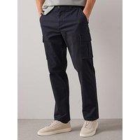 The Very Collection Tapered Fit Cargo Trousers With Stretch - Navy