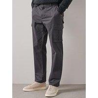 The Very Collection Tapered Fit Cargo Trousers With Stretch - Grey