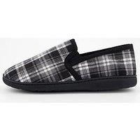 The Very Collection Check Slippers - Navy