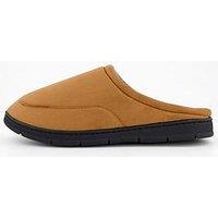 The Very Collection Fleece Lined Mule Slippers - Tan