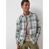 The Very Collection Brushed Cotton Check Flannel Shirt - Green