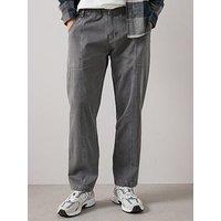 The Very Collection Washed Twill Trousers - Charcoal