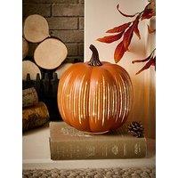 Very Home Led Glass Light Up Pumpkin Autumn/Halloween Decoration