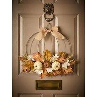 Very Home Natural Florals Pumpkin Shaped Autumn & Wreath