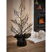 Very Home 80 Cm Lit & Halloween Tree & In Hessian Bag