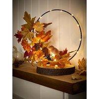 Very Home Autumnal Hoop Lit Table Top Decoration