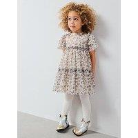 Mini V By Very Girls Mesh Tiered Dress - Multi