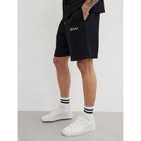 River Island Regular Fit Quilted Luminis Shorts - Black