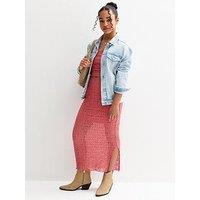 New Look 915 Girls Lace Midi Skirt - Dark Pink