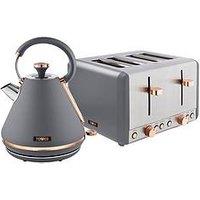 Tower Eejb227 Cavaletto Kettle And 4 Slice Toaster Set - Grey