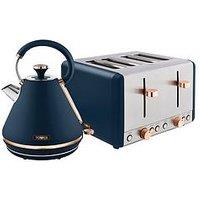 Tower Eejb225 Cavaletto Kettle And 4 Slice Toaster Set - Midnight Blue