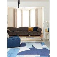 Asiatic Romy Geo Print Blue Rug