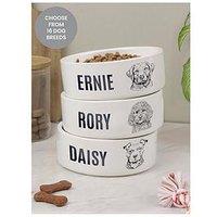The Personalised Memento Company Personalised Dog Breed Feeding Bowl