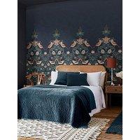 William Morris At Home William Morris Strawberry Thief Navy Fixed Size Mural Wallpaper