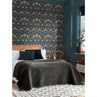 William Morris At Home Strawberry Thief Wallpaper In Deep Blue