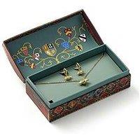 Harry Potter Quidditch Gift Box With Cute Golden Snitch Necklace & Earrings