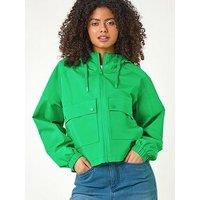 Roman Lightweight Hooded Raincoat - Green