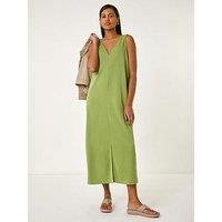 Roman Soft Pique Stretch Midi Dress - Green