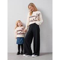 The Very Collection Cotton Rich Crew Neck Christmas Jumper - Cream