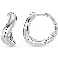 Orelia Round Wave Chunky Hoop Earring