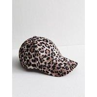 New Look Leopard Print Cap - Brown