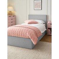 The Very Collection Riley End Lift Up Storage Ottoman Single Bed With Mattress Options (Buy & Save!) - Light Grey - Fsc Certified - Bed Frame Only