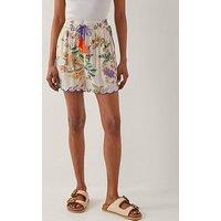 Monsoon Kaia Scallop Shorts - Ivory