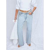 River Island Relaxed Straight Bieber Jeans - Blue