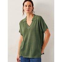 Monsoon Cloe Collar Jumper - Khaki