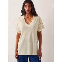Monsoon Cloe Collar Jumper - Yellow
