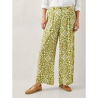Monsoon Trinny Swirl Trousers - Green