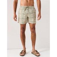 Farah Colbert Floral Print Swim Shorts- Green