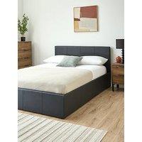 Very Home Marston Faux Leather Side Lift Up Storage Ottoman Bed With Mattress Options (Buy And Save!) - Black - Fsc Certified - Bed Frame Only