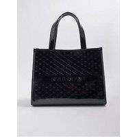 River Island Ri Embossed Shopper - Black