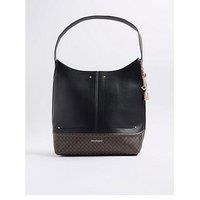 River Island Curve Top Charm Slouch Bag - Black