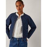 Monsoon Martha Plait Jacket - Denim Blue