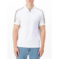 Luke 1977 Caltech Tape Detailing Short Sleeve Polo Shirt - White